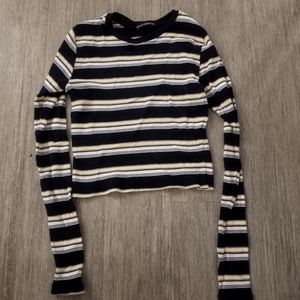 Brandy Melville multi stripe Rib Long Sleeve